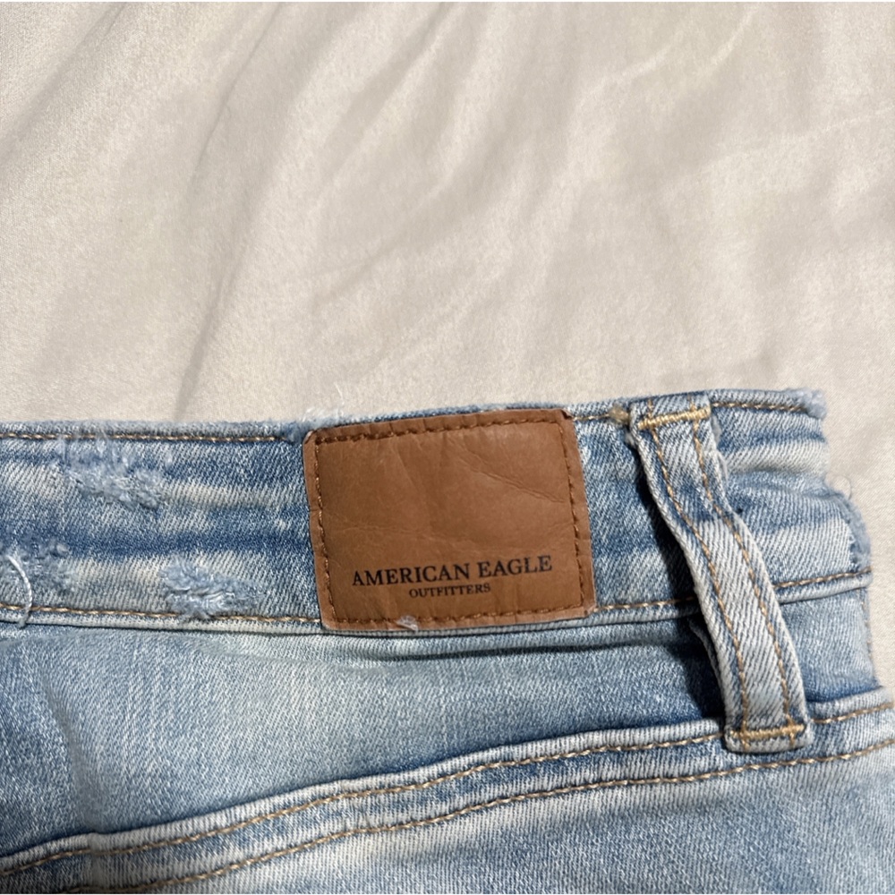 American Eagle Outfitters Distressed Blue Skinny Jeans - Picture 3 of 6